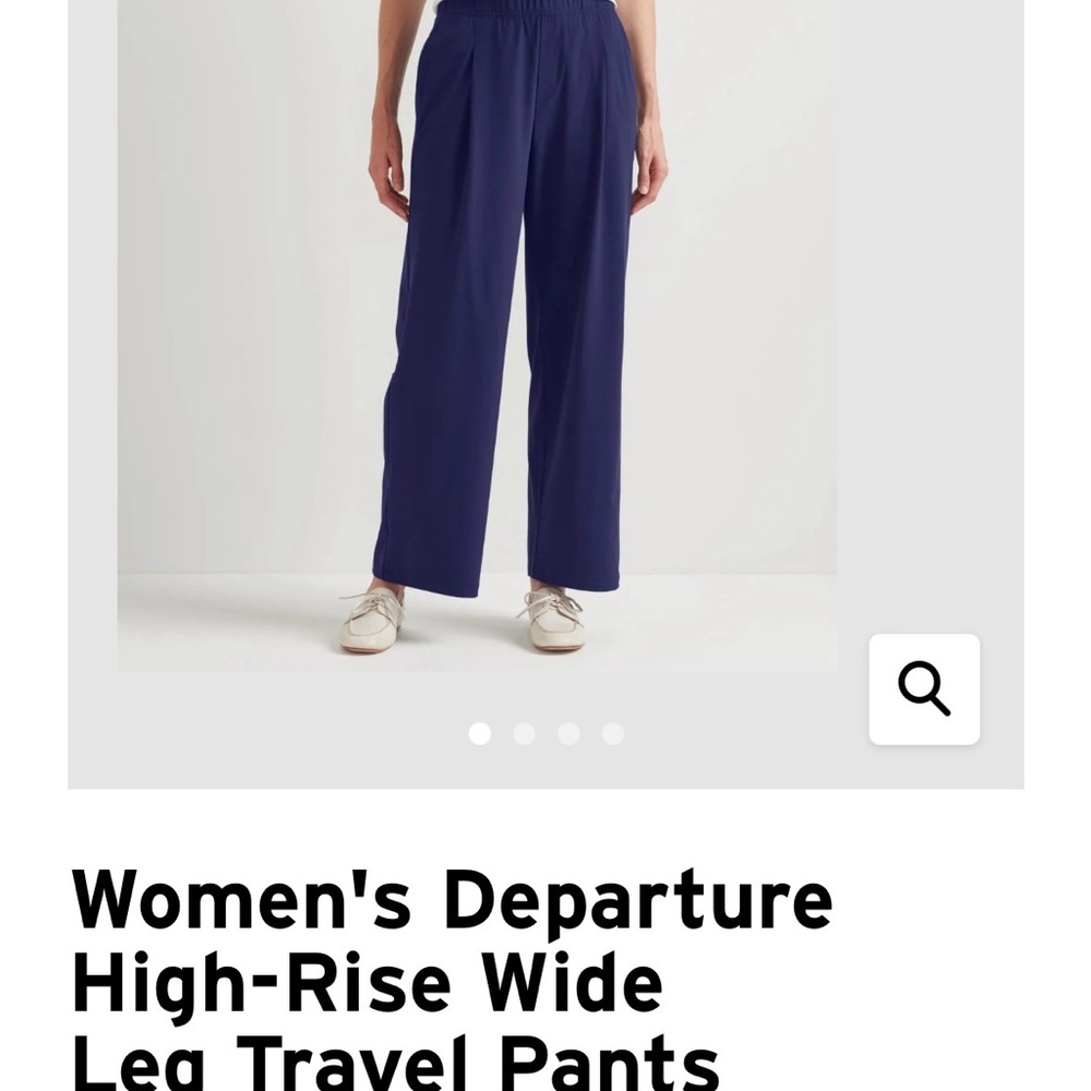 Eddie Bauer Wide-Leg Travel Pants in Navy